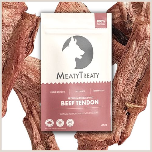 MEATY TREAY Australian Freeze Dried Beef Tendon Dog Treats 70g