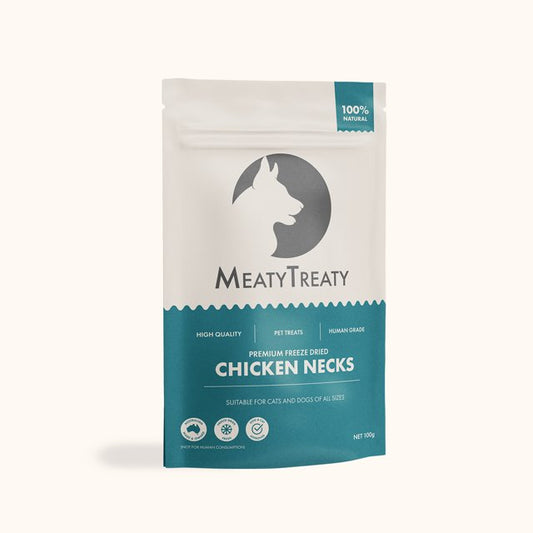 MEATY TREATY freeze dried Chicken necks