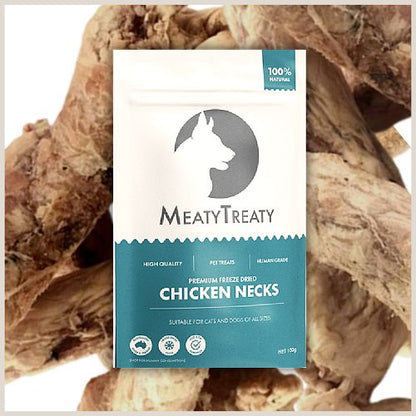 MEATY TREATY freeze dried Chicken necks