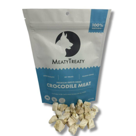 Meaty Treaty Freeze Dried Crocodile Cat & Dog Treats 50g