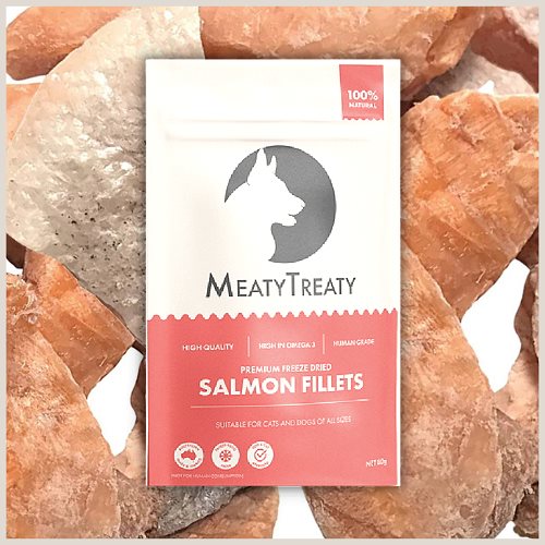 Meaty Treaty Freeze Dried Australian Salmon Fillet Cat & Dog Treats 80g