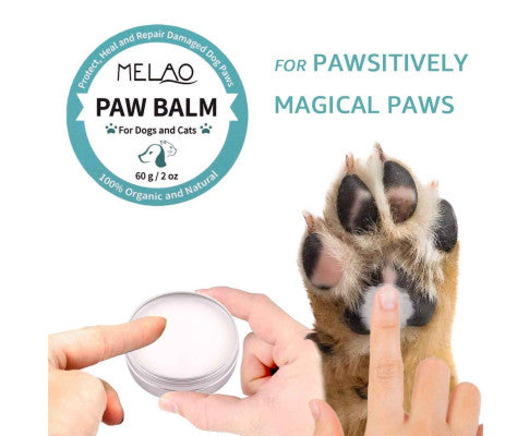 60g Pet Paw Balm - Dog or Cat Natural Organic Nose Soother Wax Ointment Cream