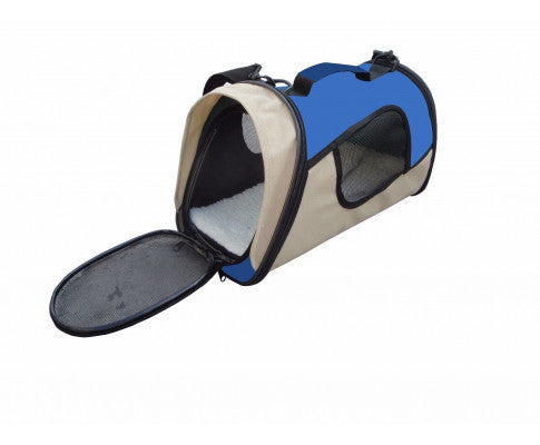 YES4PETS Small Pet Dog Cat Rabbit Guinea Pig Ferret Carrier Travel Bag-Blue