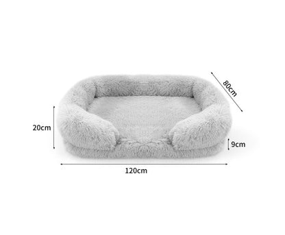 Dog Pet Warm Soft Plush Nest Comfy Kennel Sleeping Calming Bed Memory Foam XXL