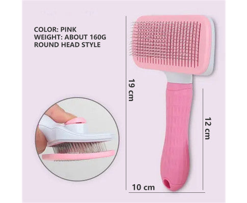 Pawfriends Pet Dog Cat Grooming Comb Brush Tool Gently Removes Loose Knots Mats Blue