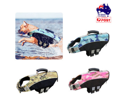 Ondoing Dog Life Jacket Lifesaver Pet Safety Vest Swimming Boating Float Aid Buoyancy