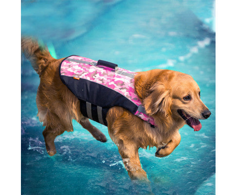 Ondoing Dog Life Jacket Lifesaver Pet Safety Vest Swimming Boating Float Aid Buoyancy