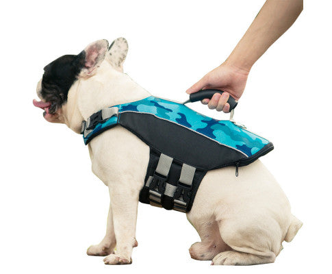 Ondoing Dog Life Jacket Lifesaver Pet Safety Vest Swimming Boating Float Aid Buoyancy