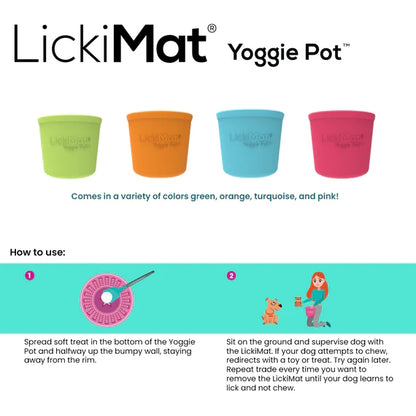 Lickimat Yoggie Pot Slow Feeder Dog Bowl