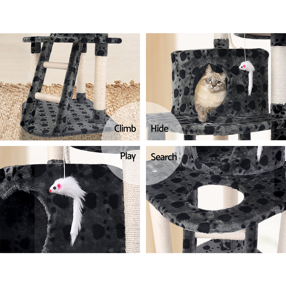 i.Pet Cat Tree 120cm Tower Scratching Post Scratcher Trees Bed Wood Condo Toys Bed