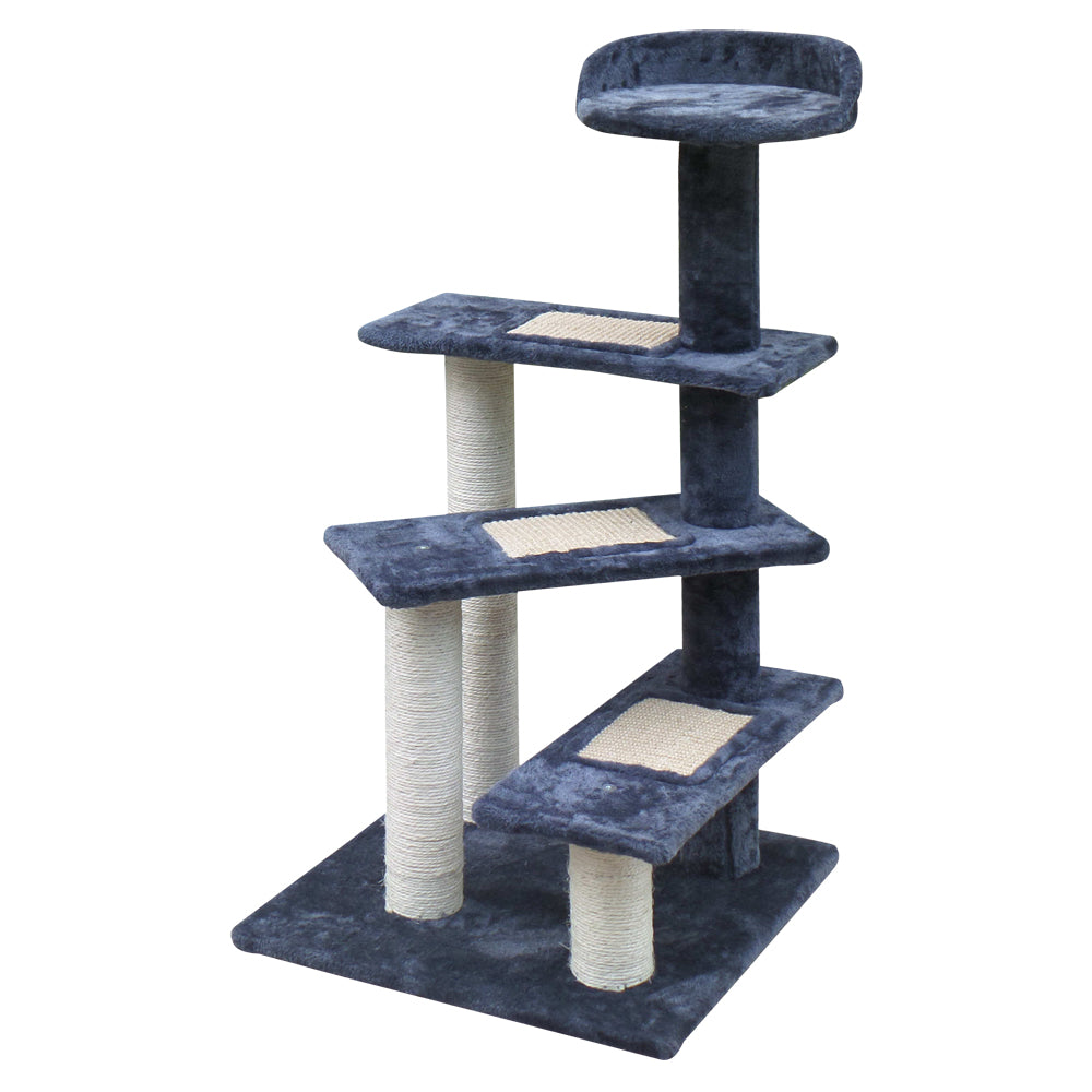 i.Pet Cat Tree 100cm Trees Scratching Post Scratcher Tower Condo House Furniture Wood Steps