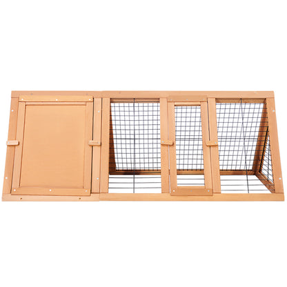 i.Pet Rabbit Hutch 119cm x 51cm x 44cm Chicken Coop Large Run Wooden Cage Outdoor