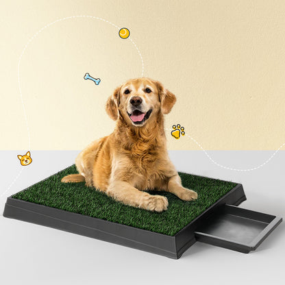 i.Pet Pet Training Pad Dog Potty Toilet Large Portable With Tray Grass 2 Mats