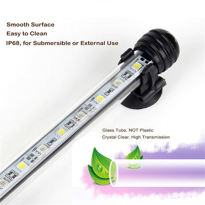 15 LED Aquarium Fish Tank LED Light Bar Lamp 28cm Pool Submersible Waterproof White Light