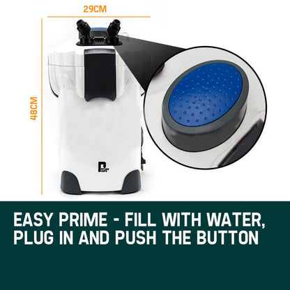 PROTEGE Aquarium External Canister Filter Aqua Fish Tank Multi Stage Pond Pump UV Light