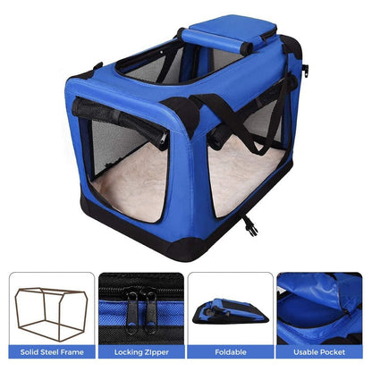 FLOOFI Portable Pet Carrier-Model 1-M Size (Blue) FI-PC-144-KPT