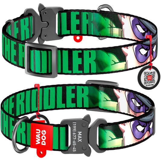 Collar Company Dog Collar Nylon - Printed with - RIDDLER 23-35CM