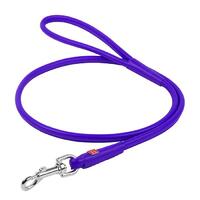 Waudog Leather Round Clip Leash W8MM - L183CM PURPLE