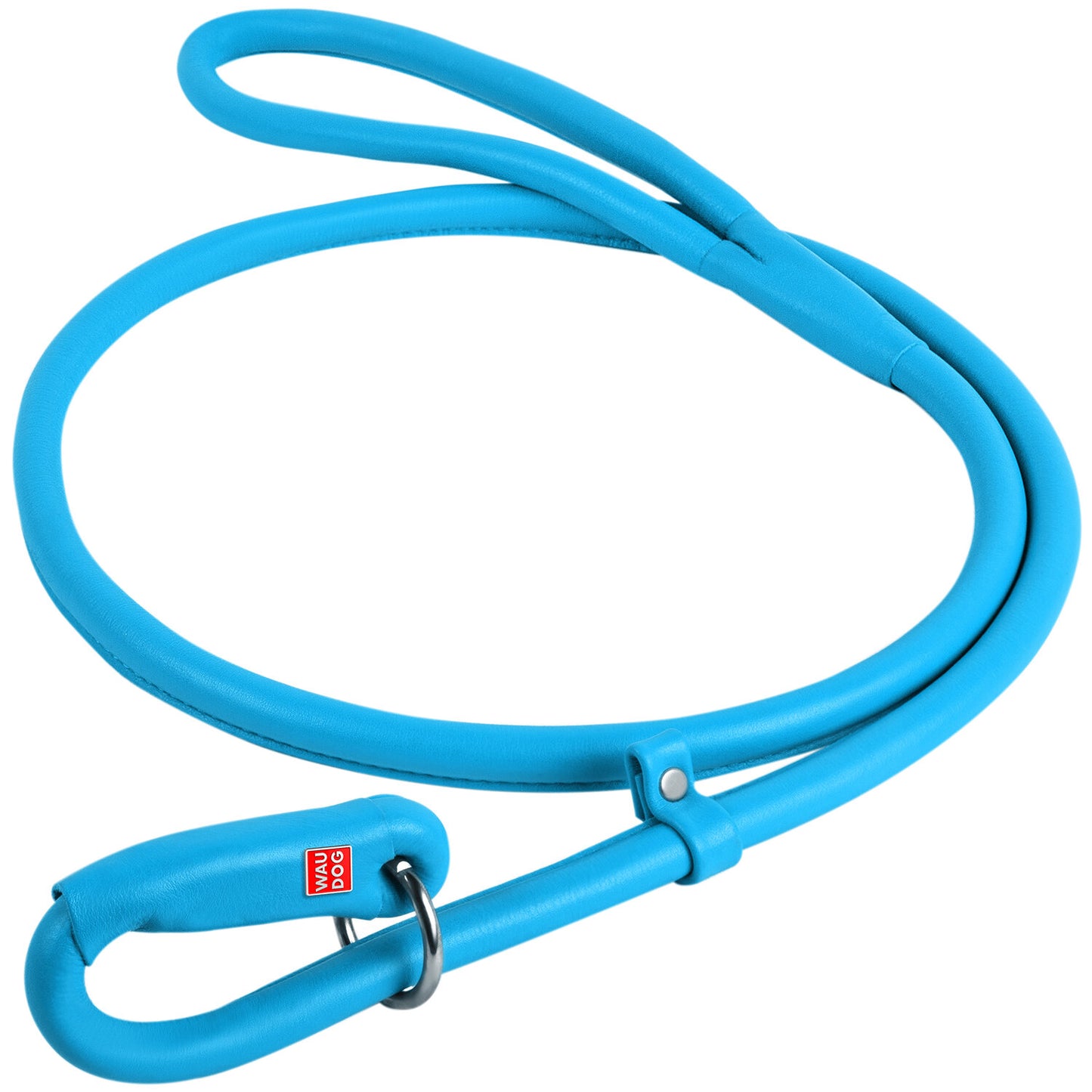 Waudog Leather Round Slip Leash W4MM- L183CM BLUE