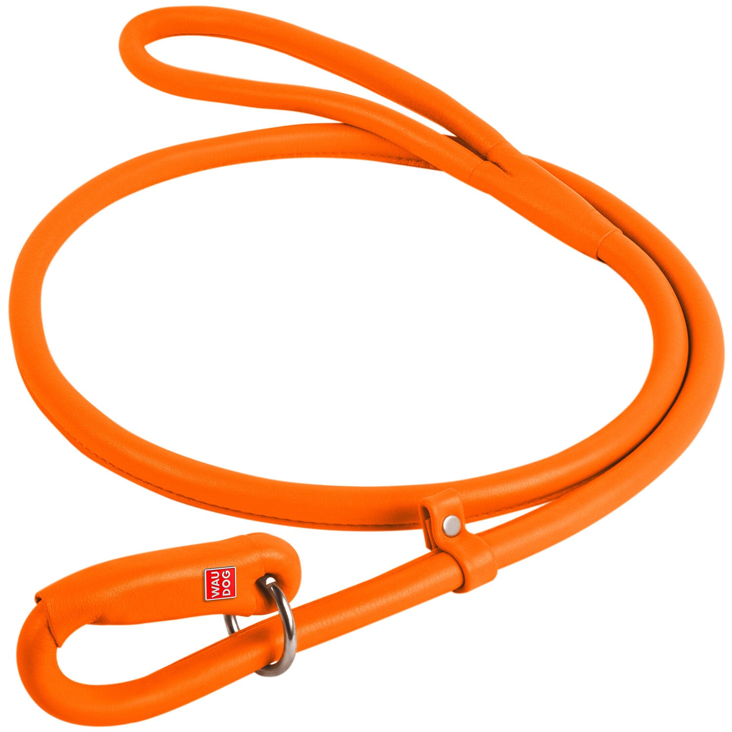 Waudog Leather Round Slip Leash W4MM- L183CM ORANGE