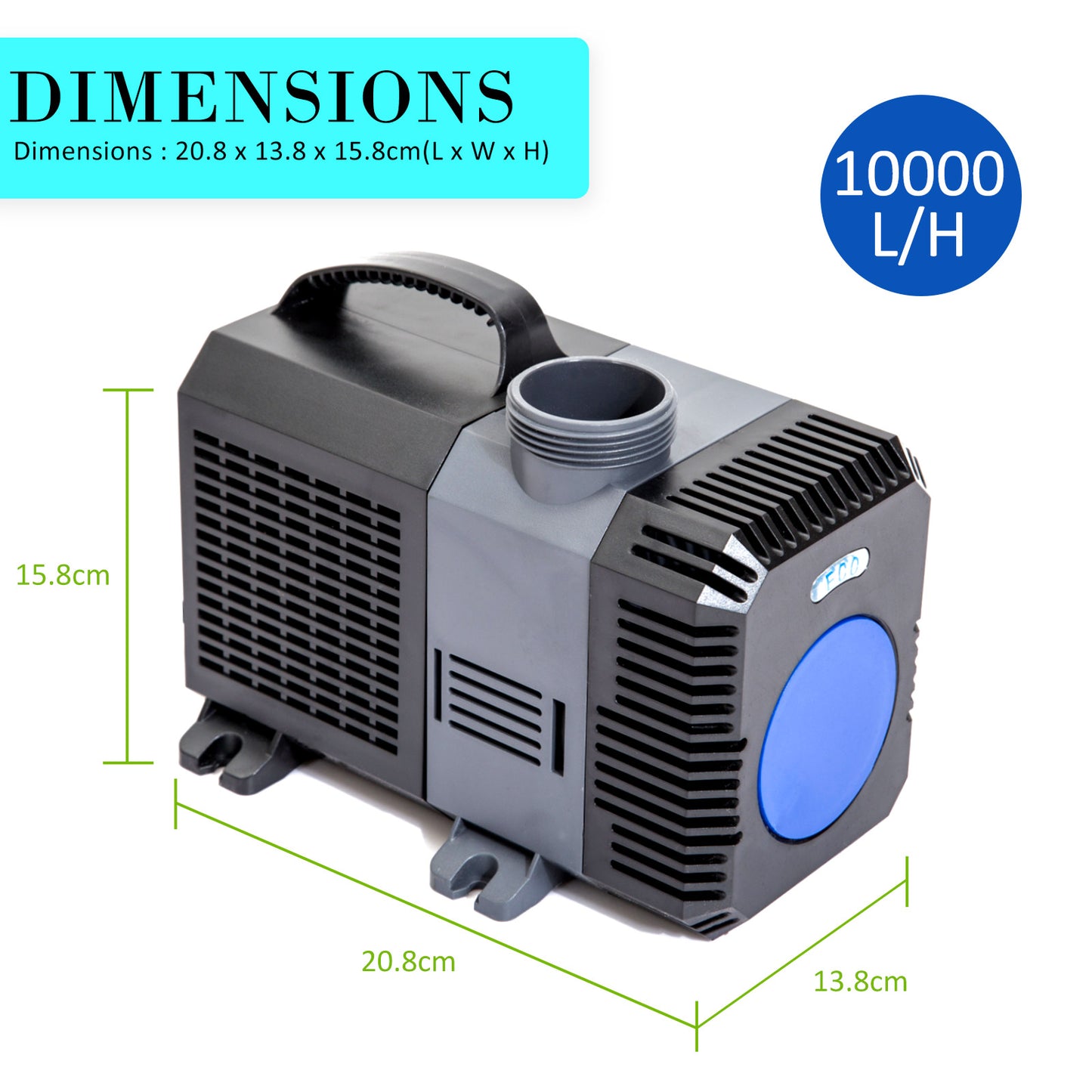 Dynamic Power Aquarium Submersible Pond Water Pump 10000L/H