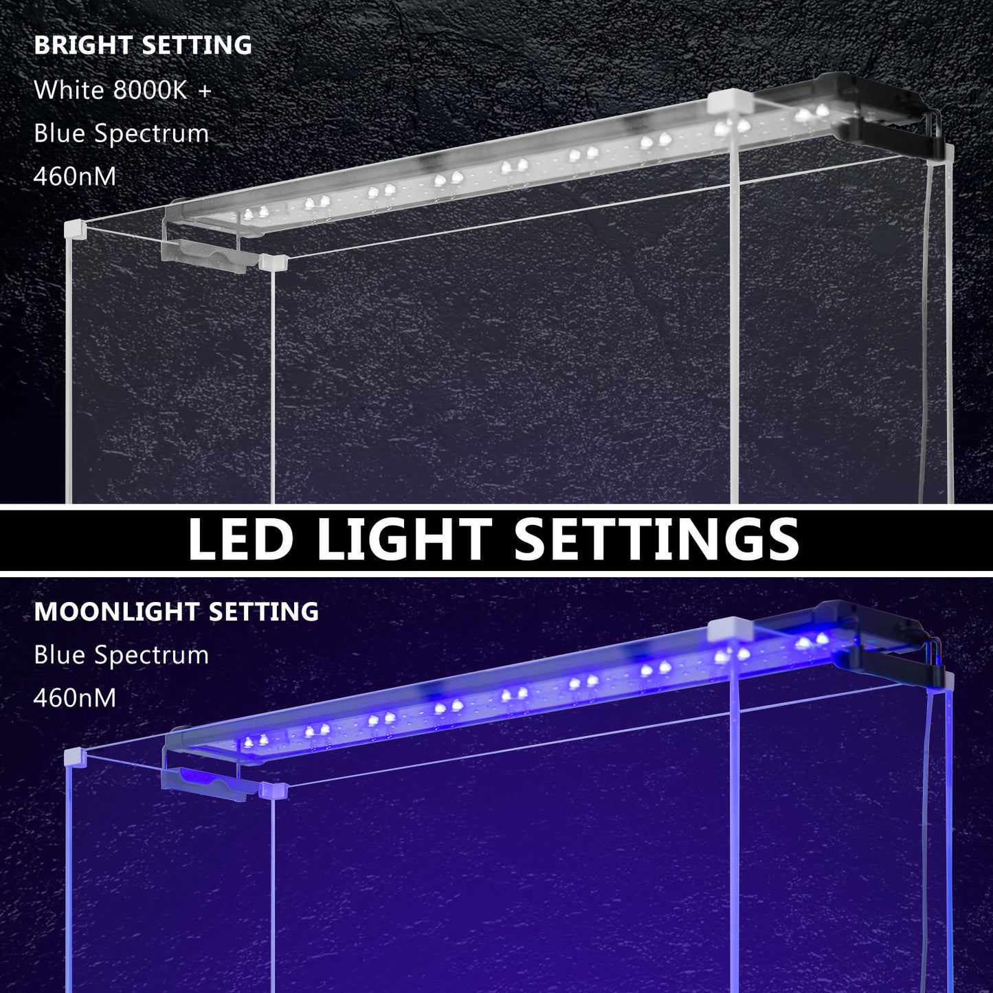 Dynamic Power 2 Set 18W Aquarium Blue White LED Light for Tank 75-95cm