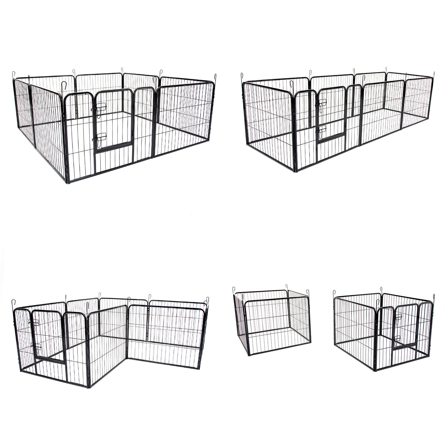 Paw Mate Pet Playpen Heavy Duty 31in 8 Panel Foldable Dog Cage + Cover