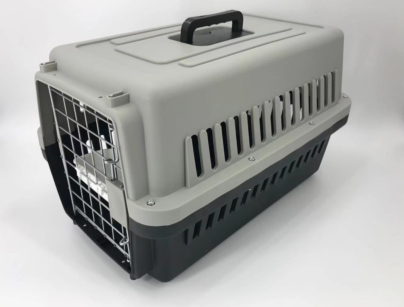 YES4PETS Medium Dog Cat Crate Pet Carrier Airline Cage With Bowl & Tray-Black