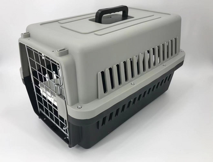 YES4PETS Medium Dog Cat Crate Pet Carrier Airline Cage With Bowl & Tray-Black