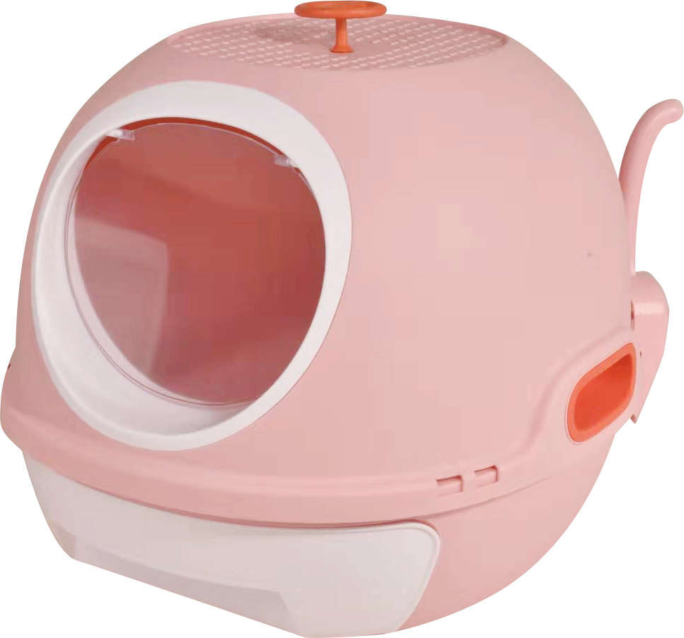 YES4PETS Hooded Cat Toilet Litter Box Tray House With Drawer and Scoop Pink