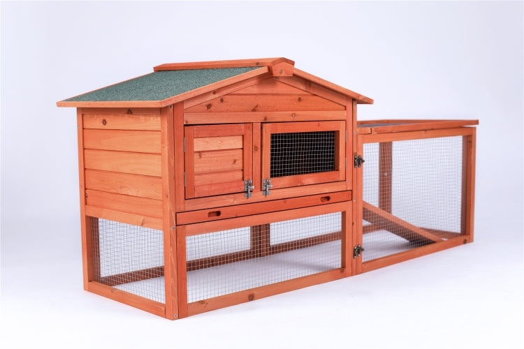 Rabbit Hutch Metal Run Wooden Cage Guinea Pig Cage House