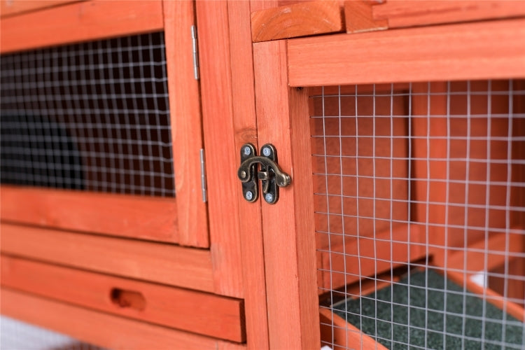 Rabbit Hutch Metal Run Wooden Cage Guinea Pig Cage House