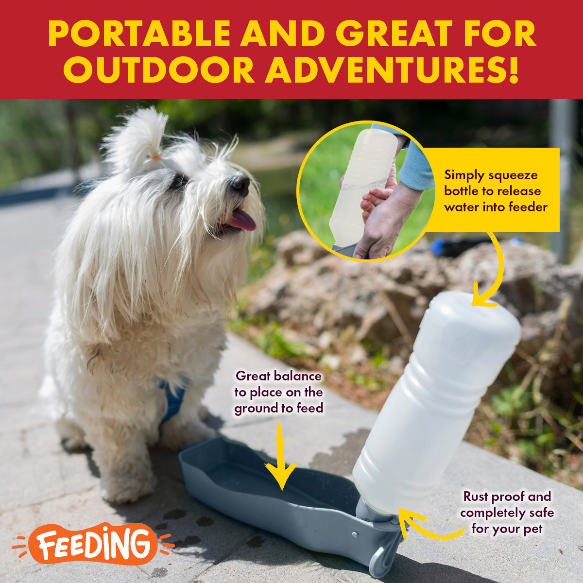 Pet Basic 12PCE Portable Dog Drinking Bottle Rust Proof Wrist Strap 500ml