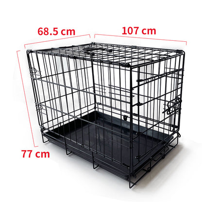 42 Pet Dog Cage Kennel Metal Crate Enlarged Thickened Reinforced Pet Dog House"