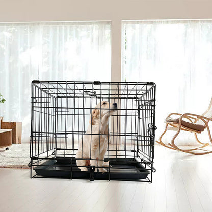 42 Pet Dog Cage Kennel Metal Crate Enlarged Thickened Reinforced Pet Dog House"