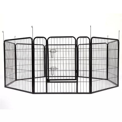 8 Panel Pet Dog Playpen Puppy Exercise Cage Enclosure Fence Foldable Play Pen L