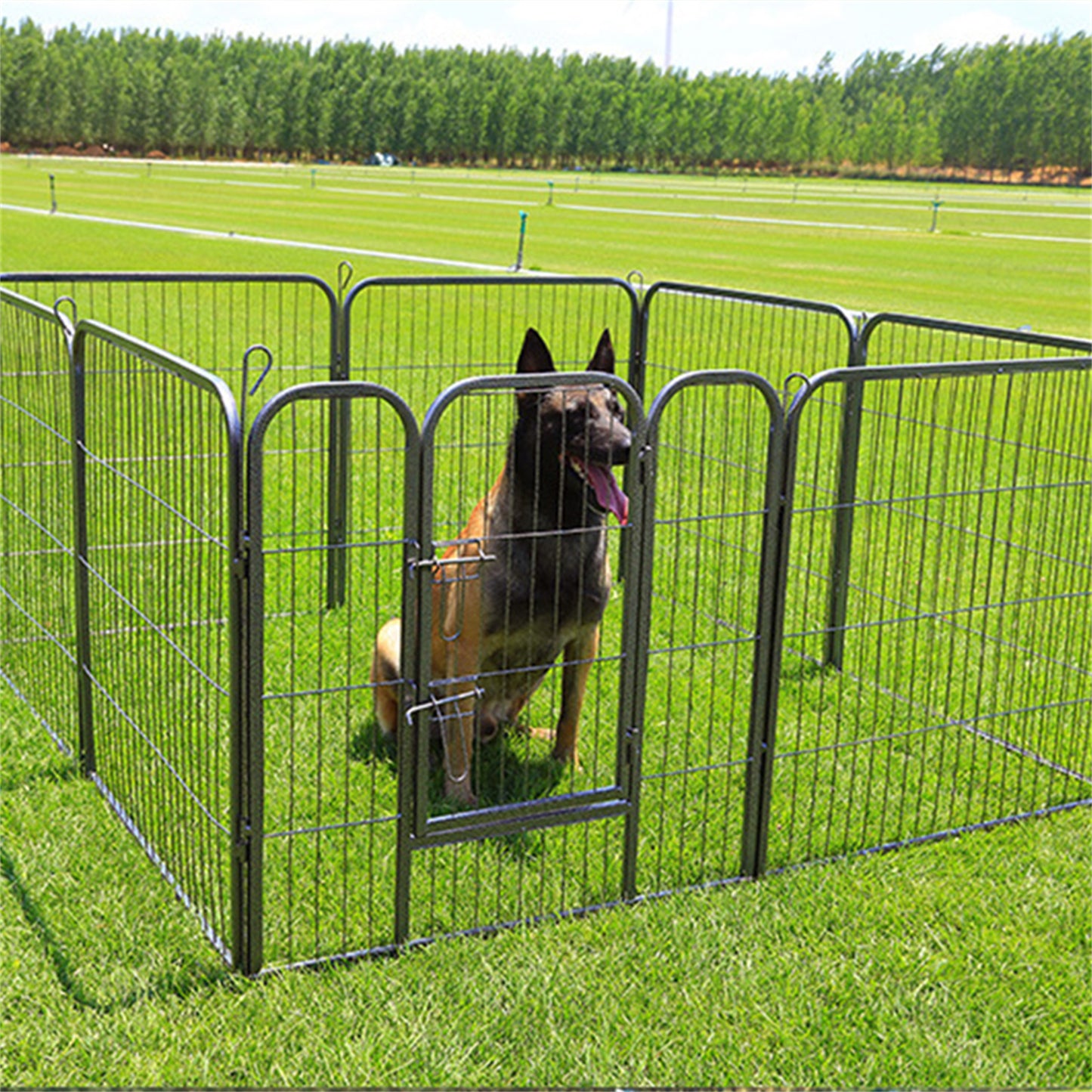 8 Panel Pet Dog Playpen Puppy Exercise Cage Enclosure Fence Foldable Play Pen L