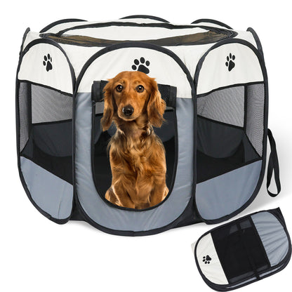 VaKa Pet Tent Playpen Dog Cat Play Pen Bags Kennel Portable Puppy Crate Cage