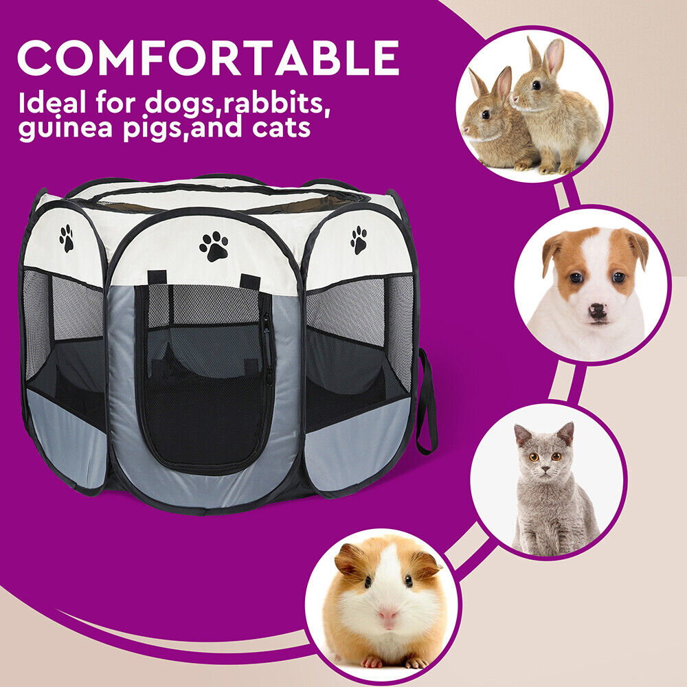 VaKa Pet Tent Playpen Dog Cat Play Pen Bags Kennel Portable Puppy Crate Cage