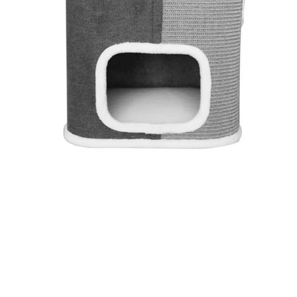 Tri-Level Square Cat Condo with Sherpa Lining