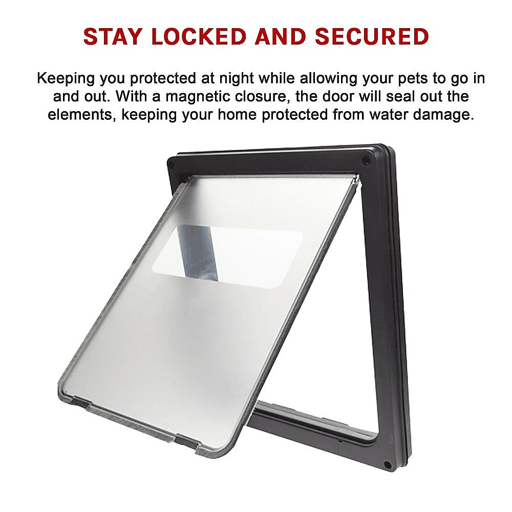 Pet Cat Dog Safe Security Flap Locking Door