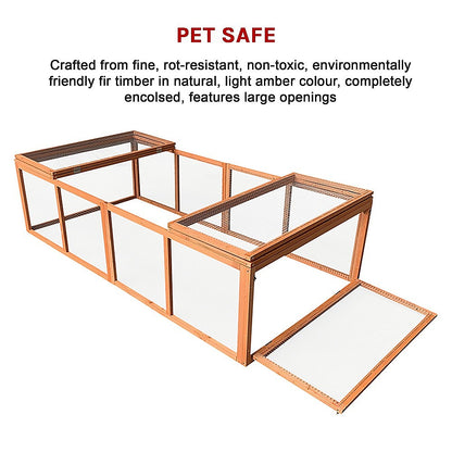 Chicken coop LARGE Run Guinea Pig Cage Villa Extension Rabbit hutch house pen